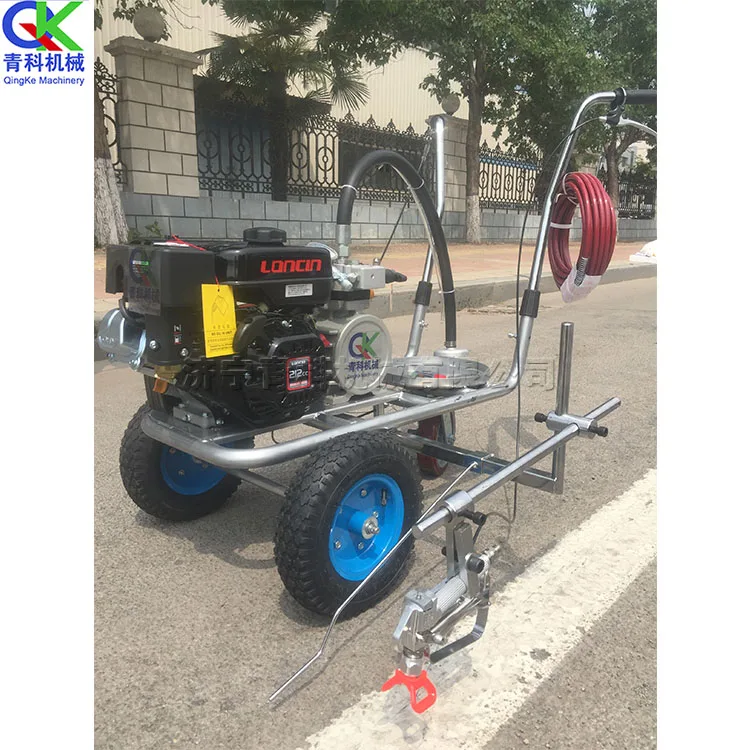 Hand push cold paint spray road marking machine Airless self propelled