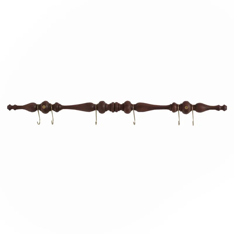 

French retro solid wood hanging rod living room bedroom entrance kitchen storage hook