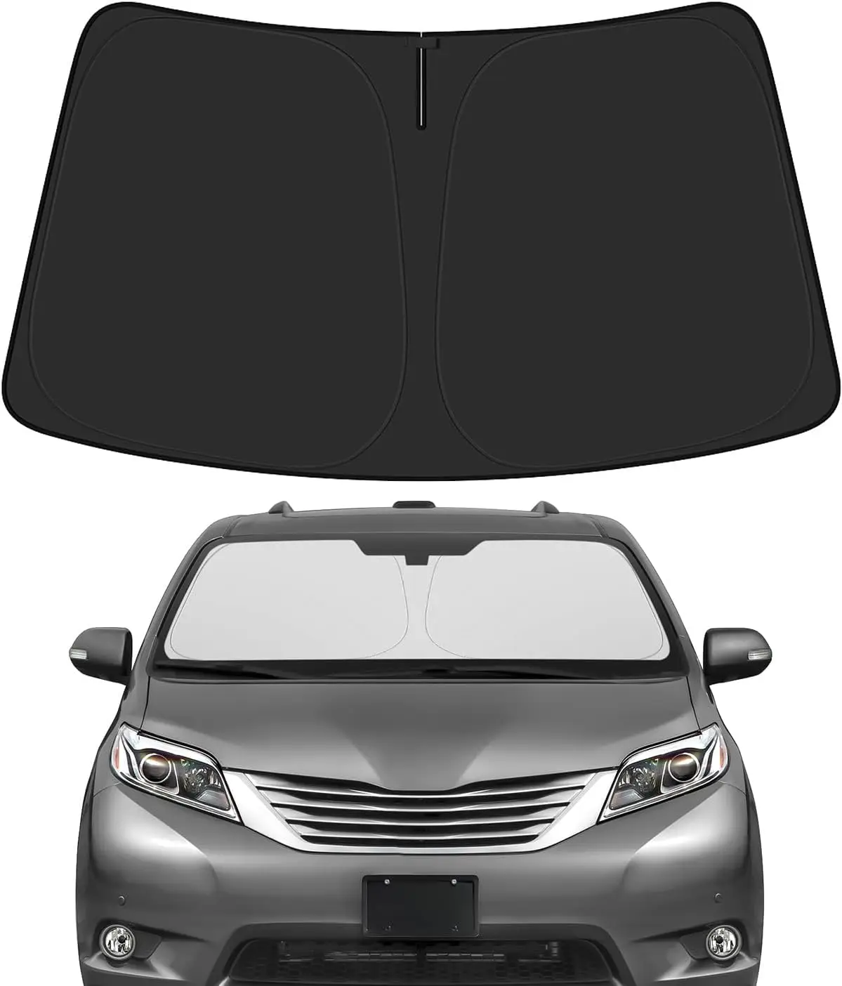 

Car Windshield Sun Shade for Toyota Sienna 2011-2020 Foldable PET Sunshade Keeps Interior Cool