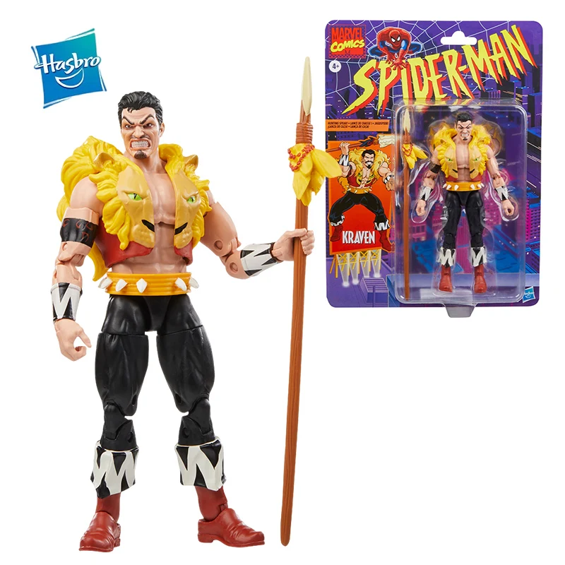 Original Hasbro 6Inch MARVEL LEGENDS Spider-Man Kraven the Hunter 6Inch Anime Figure Action Figure Toys