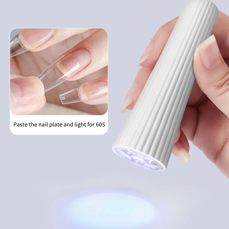 สาย USB เล็บไฟฉายปากกา Mini UV LED โคมไฟเล็บเครื่องมือถือ Quick Drying เคลือบเงาเจล Curing เครื่องเป่าเล็บ