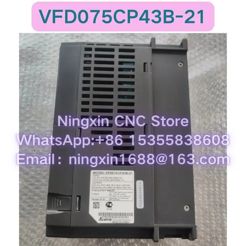 Used VFD075CP43B-21 Inverter Functional test OK Fast delivery