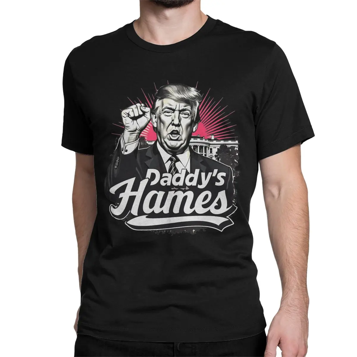 Daddy's Home Trump 2024 White House Return T-Shirts Men Women Humor Cotton Tees Crew Neck Short Sleeve T Shirt 4XL 5XL Clothes