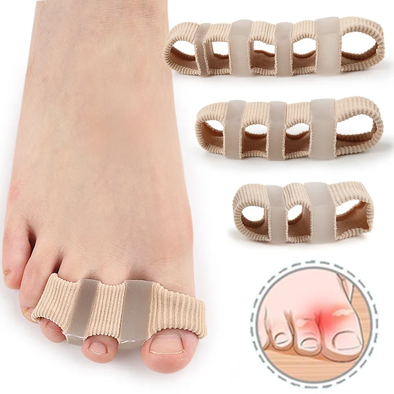 

1/2/4Pcs Silicone Toe Separator Hallux Valgus Corrector Spacer Spreader Fingers Corrector Thumb Bunion Straightener Foot Care