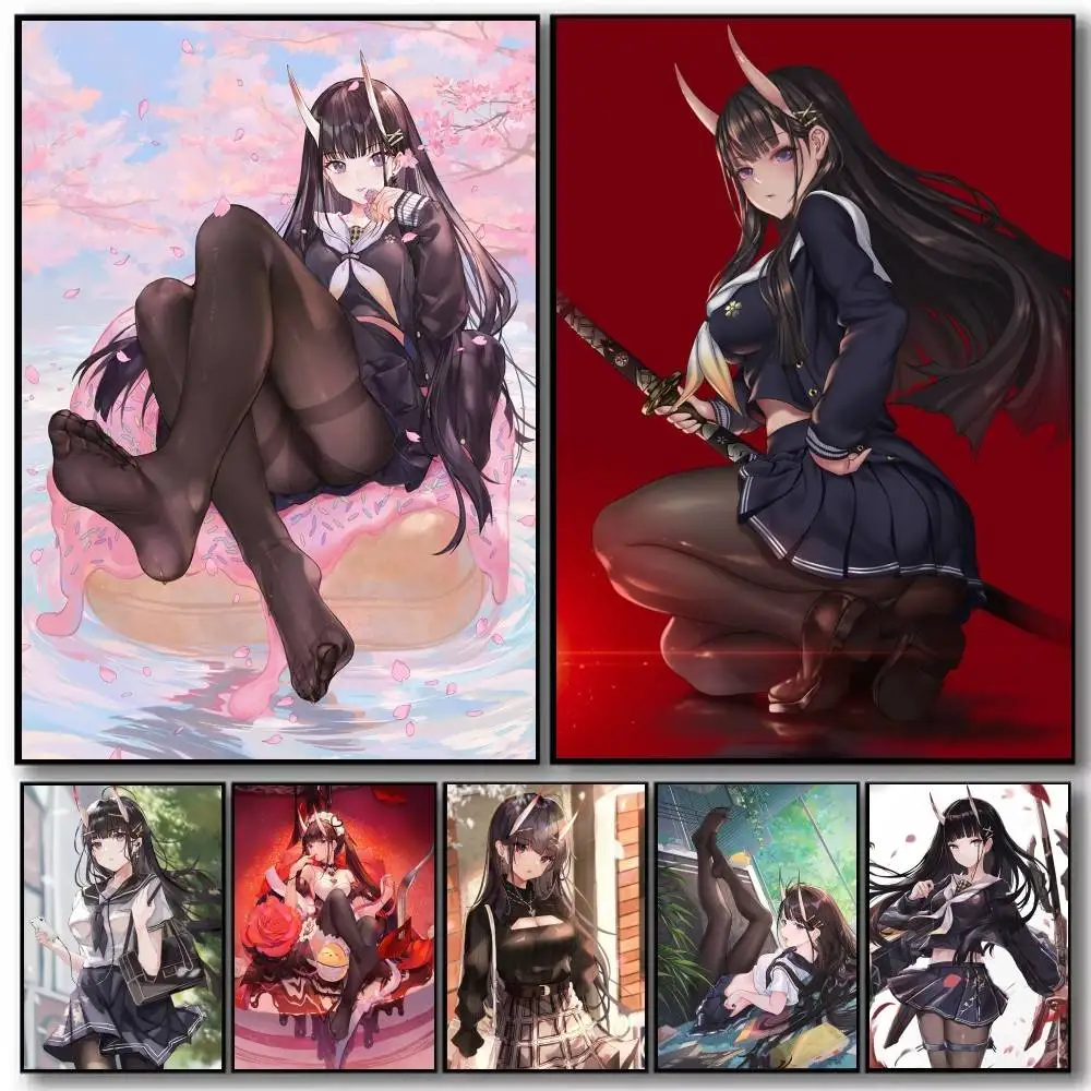Game Azur Lane Noshiro Poster Art With Prints Home Bedroom Living Room Decoration Gift