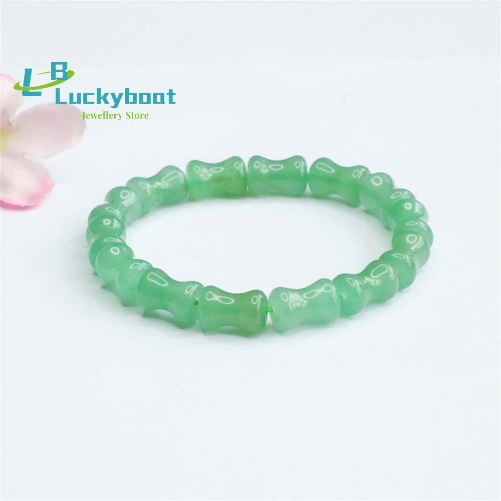 Natural Dongling Jade Bamboo Festival Bracelet Festival High Small Waist Jewelry Gift Versatile Full Green