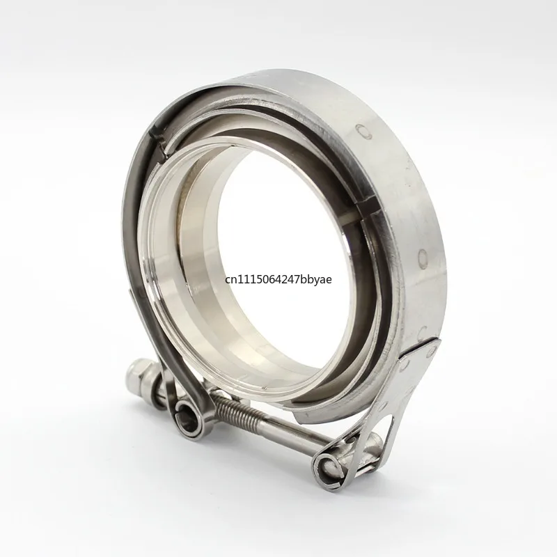 Universal 304 stainless steel V-clamp is suitable for automobile modification exhaust pipe with internal and external flanges