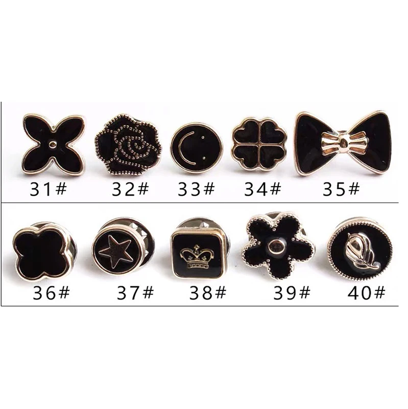 Pearl Rhinestone Button Brooch, 10pcs Set for Sewing