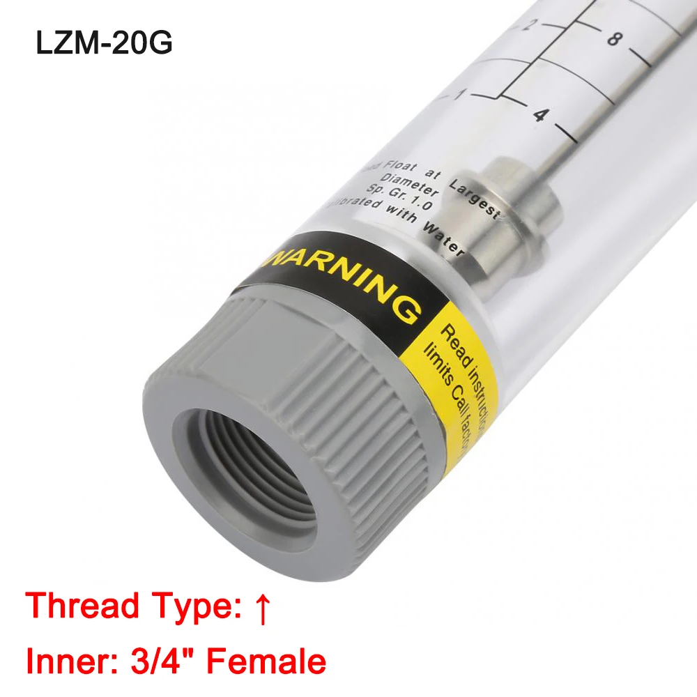 LZM-15G/LZM-20G/LZM-25G/LZM-40G/LZM-50G Cylindrical Tube Type Liquid Flowmeter 60-200 GPM & 150-750 LPM 23 Size 1\