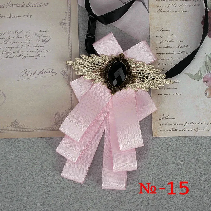 57 farben Wunderschöne Band Bowtie Schwarz Schmuck Metall Männer Hochzeit Party Schmetterling Weibliches Hemd Zubehör Damen Luxus Pin Fliege – Detail 21