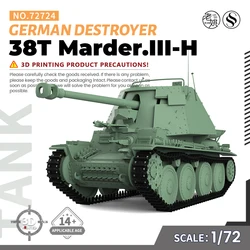 SSMODEL SS72724 1/72 25mm Military Model Kit German 38T Marder.III-H Destroyer