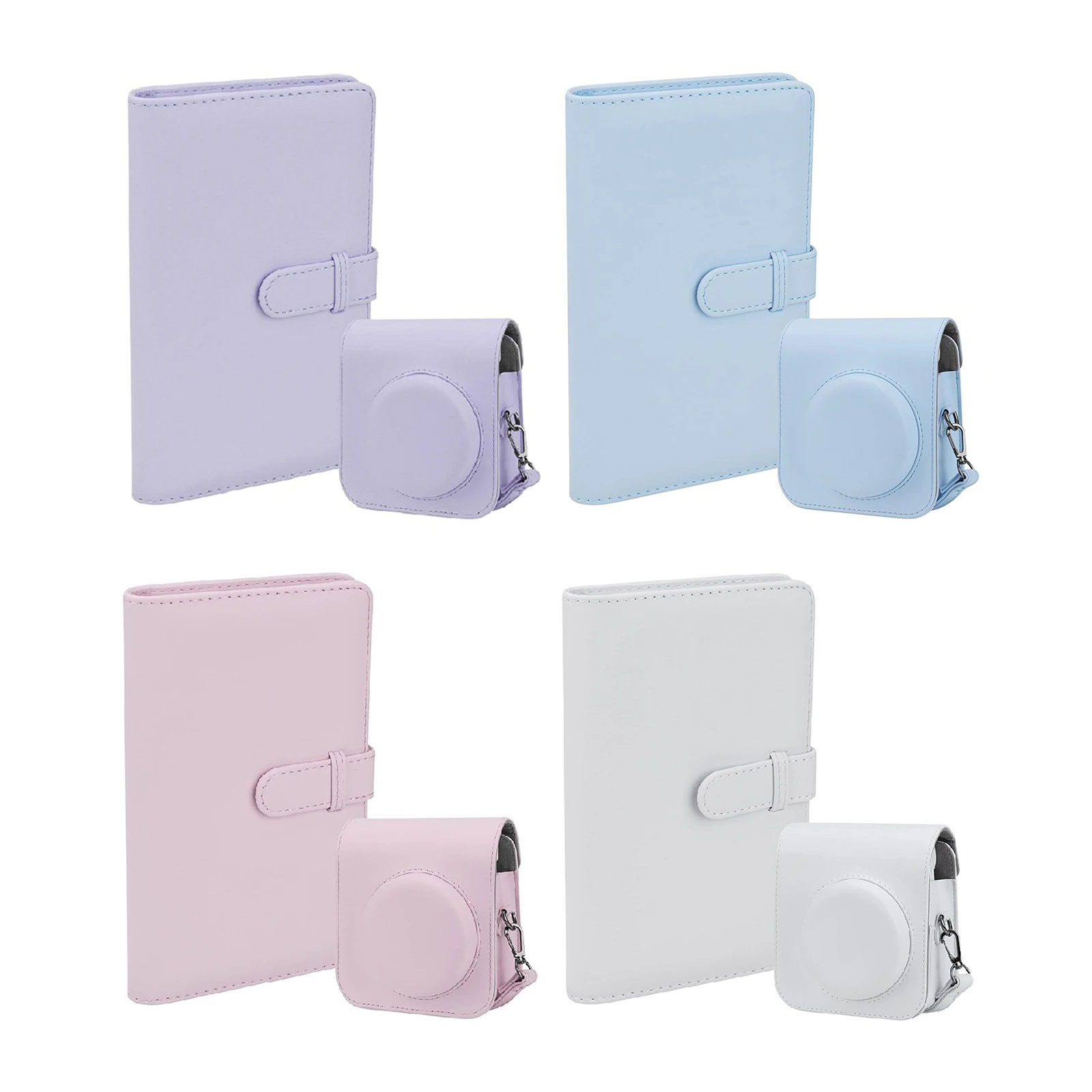 Camera Protective Case for for Instax Mini 12/11 with Shoulder Strap Shockproof Camera Bag Portable Wallet Photo Book
