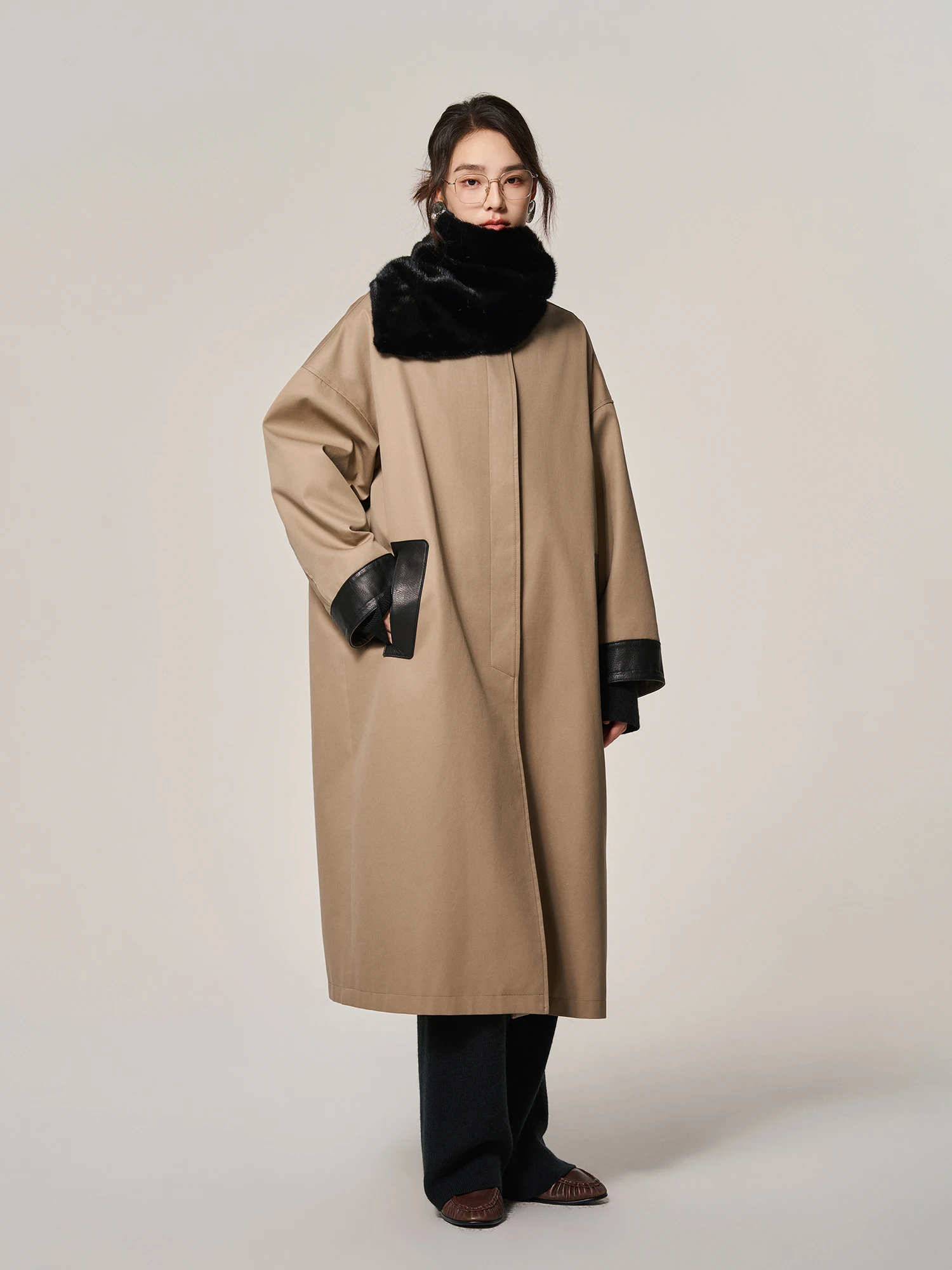 

Sis Marti High-eld Cotton down Vest Inner Windbreaker Jaet Two-Piece Set Women's Faion Commute Sle Long Sve