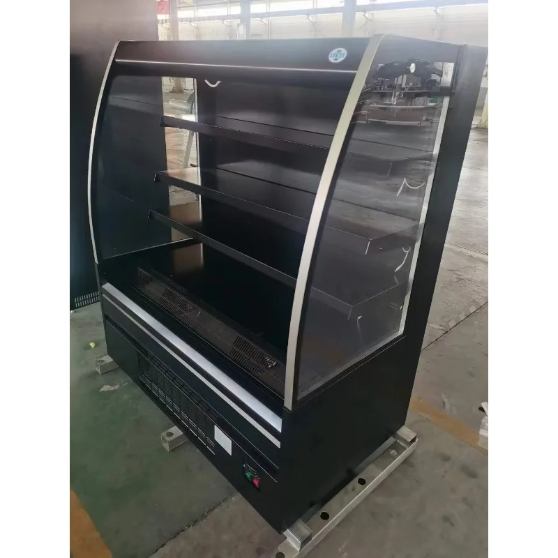 Customized Supermarket Semi-vertical Comercial Refrigerator Food Display Cabinet Fridge Freezer
