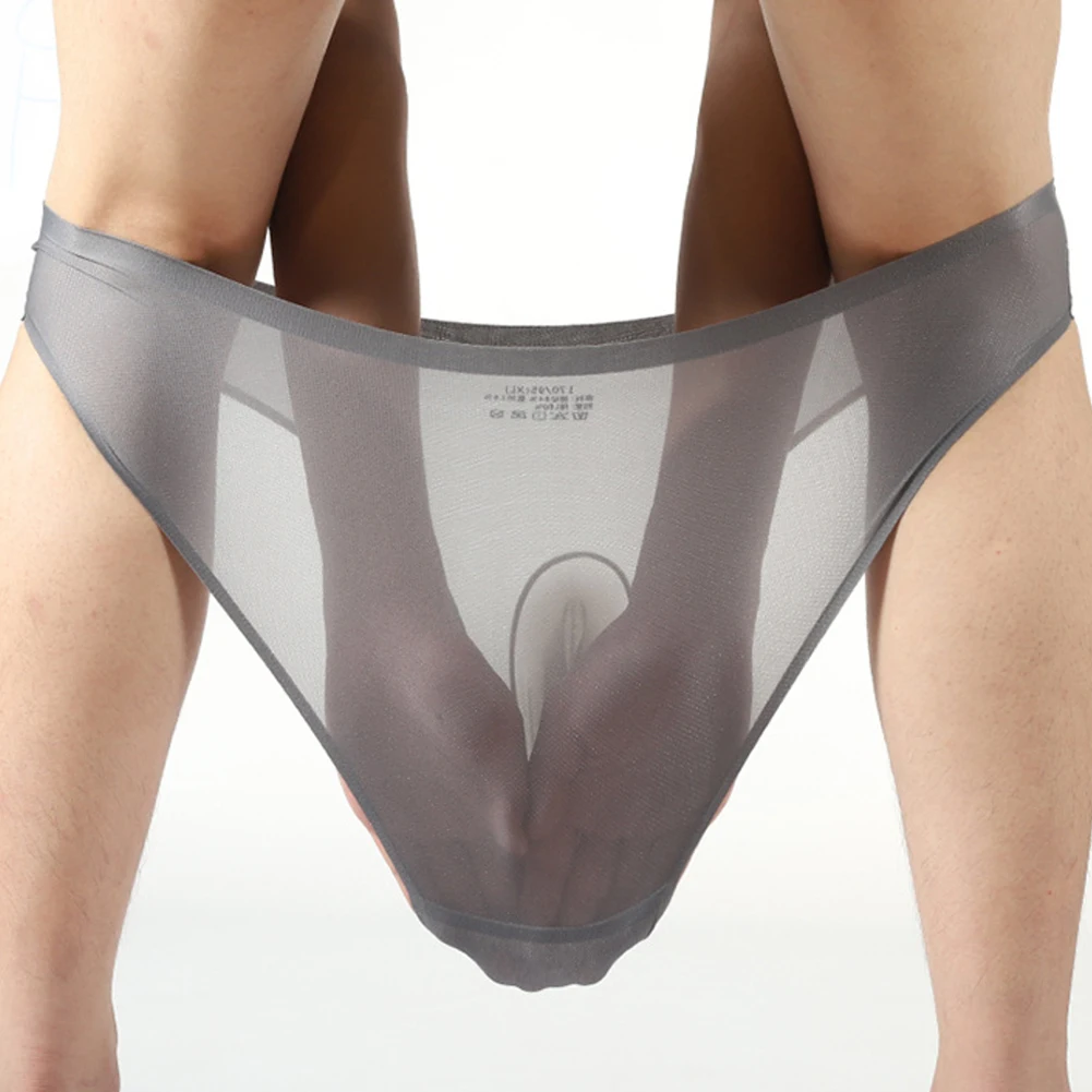 For Autumn Light Blue Sheer Panties Pouch Sheer Panties High Elasticity Nylon Fabric Regular Length Sexy Style