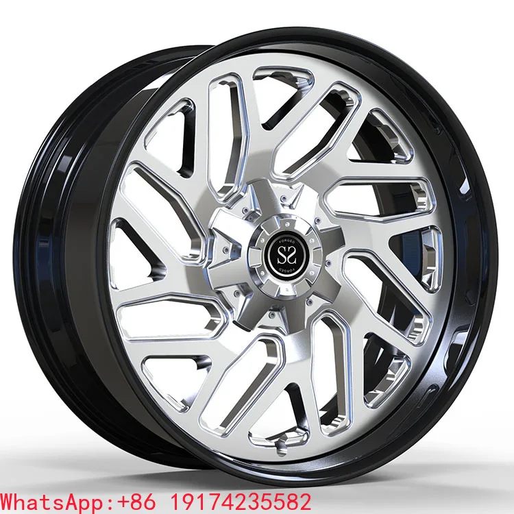 

New Style Gloss Black Custom 2-PC Forged Alloy Rims 20 21 and 22 Inches 5x139.7 / 6x139.7 for Dodge Ram