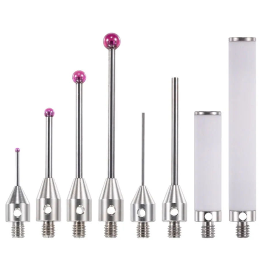 Three dimensional probe, three coordinate measuring needle, ruby measuring head, CNC machine tool special thread M4