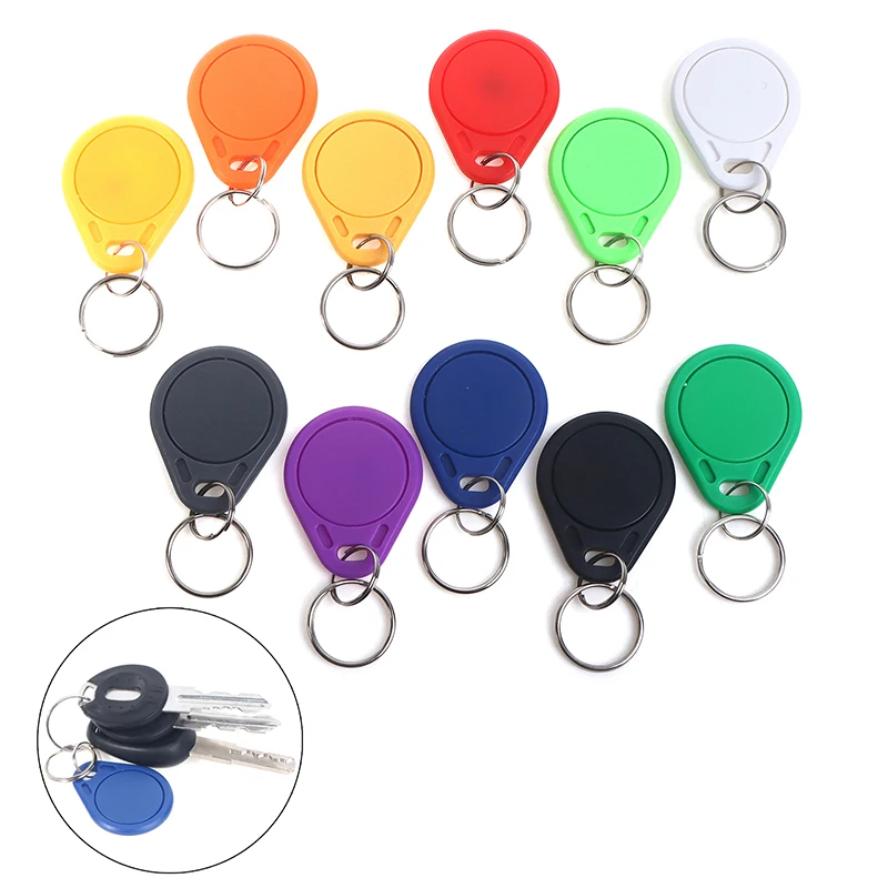 UID-mutável regravável acesso controle cartão, ABS impermeável Keyfobs com chaveiro, suprimentos de segurança, NFC cartão chave, 5pcs