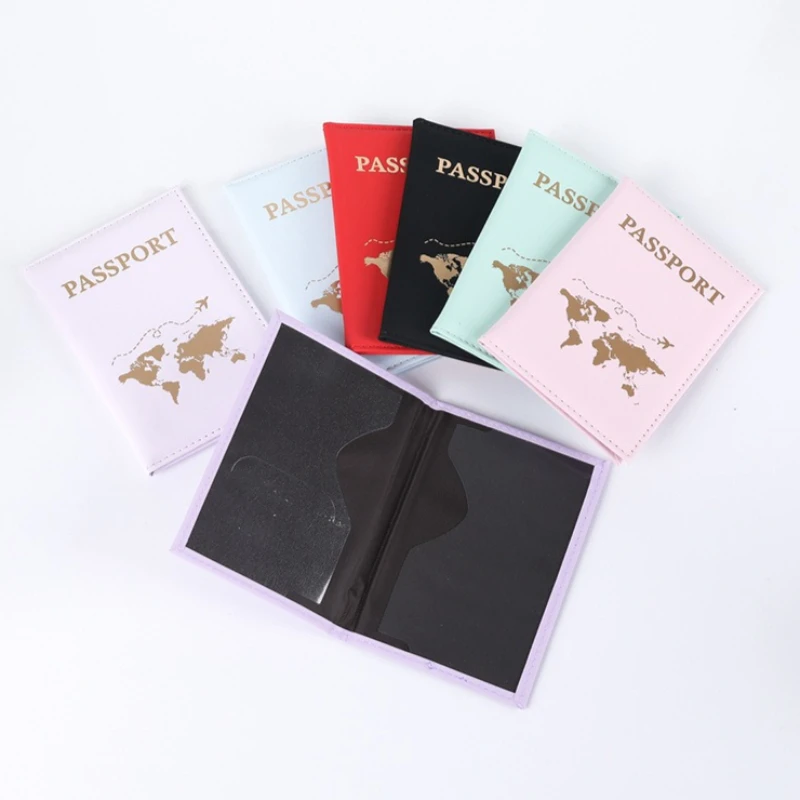 

Leather Passport Holder for Women Men Travel Document Organizer with Card Slots