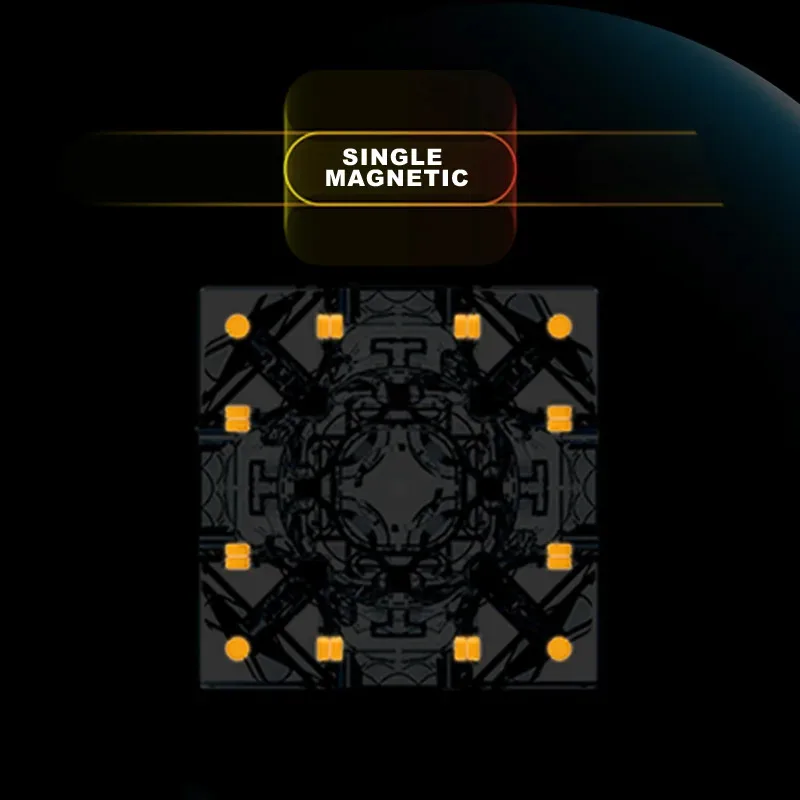 Cubo de velocidade profissional 3x3, 48 peças, magnético, rápido, silencioso, atraso zero, rotação ultra rápida, cubo mágico, quebra-cabeça, rotação mais rápida para crianças