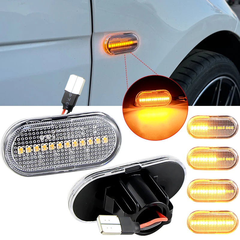 

2× for Mercedes-benz Smart FORTWO Coupe Cabriolet 453 for Dacia Duster Lodgy Dokker 1 -LED Dynamic Side Marker Light Turn Signal