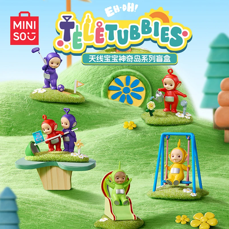 

MINISO Teletubbies Magic Island Series Blind Box Tinky Winky Dipsy LaaLaa Po Figure Set Cute Collectible Toy Gift
