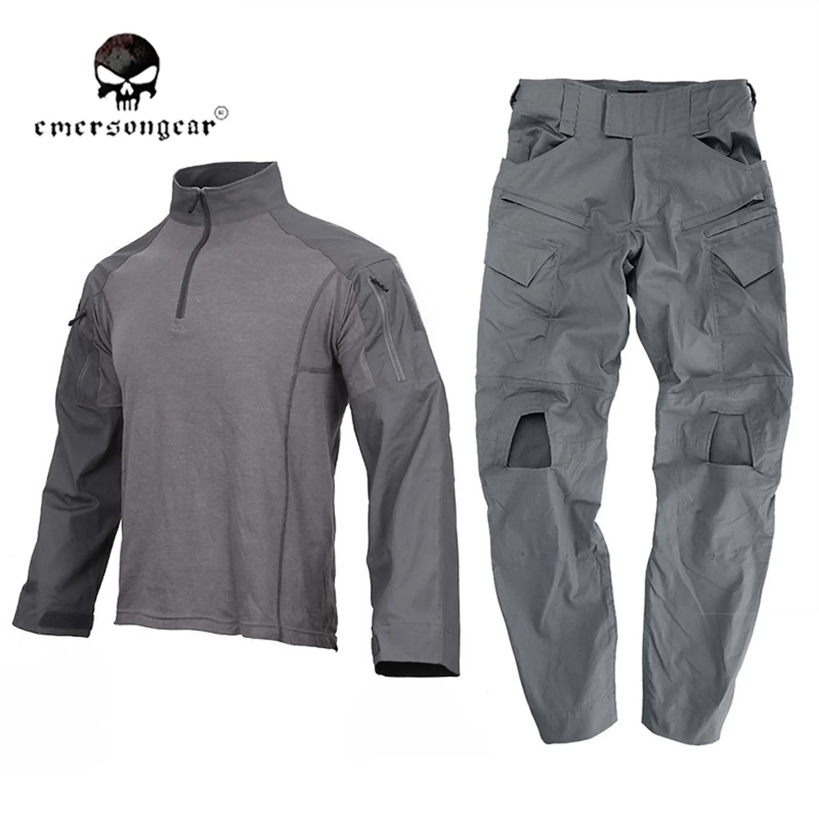 Imagem -03 - Emersongear-conjuntos Uniformes de Combate Tático para Homens Terno de Camuflagem Caça Exterior Camisa de Treino Calças Duty Cargo e4