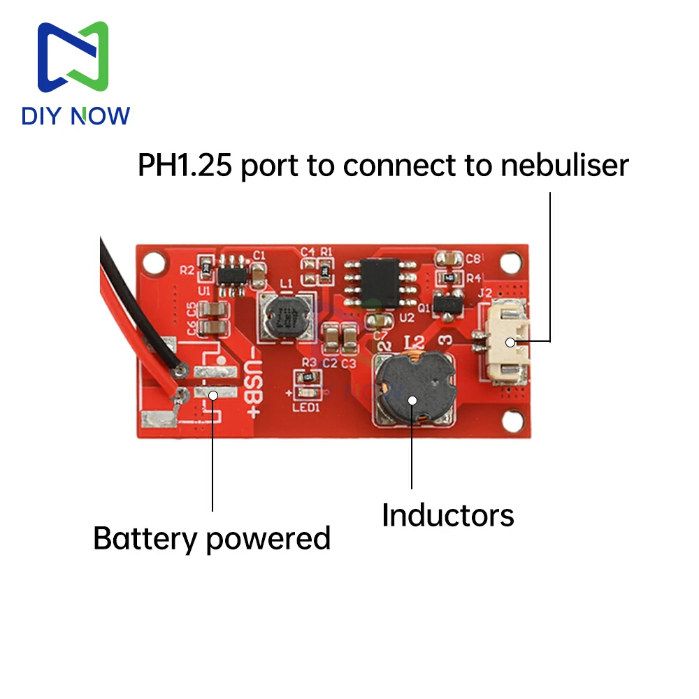 6/1 قطعة تيار مستمر 9 فولت وحدة مرطب رذاذ واحدة بالموجات فوق الصوتية الانحلال لوحة تحكم وحدة المرطب ورقة رذاذ صغيرة مسامية #3