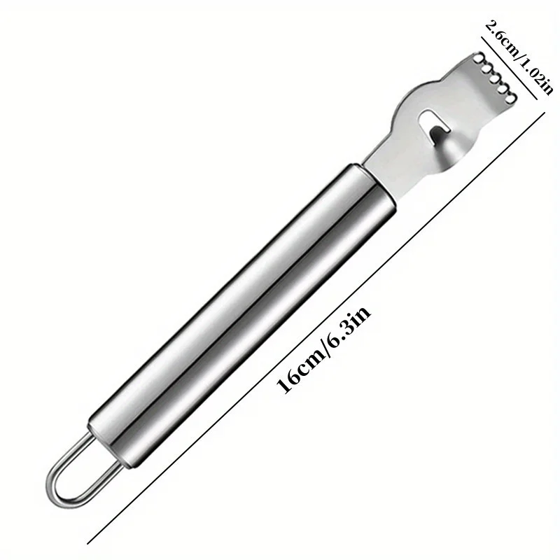 Stainless Steel Lemon Grater, Multi-Blade Peeler, Non-Slip Handle, Baking Zester, Durable Kitchen Tool