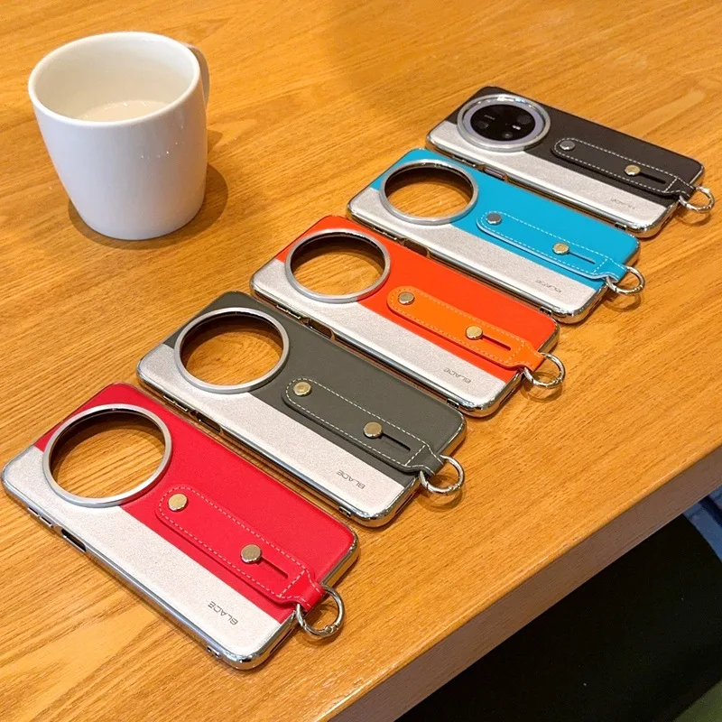 

Fashion Color Blocking Phone Case for Honor Magic8 7 6 Pro/Magic6 7 RSR with Back Leather Finger Ring