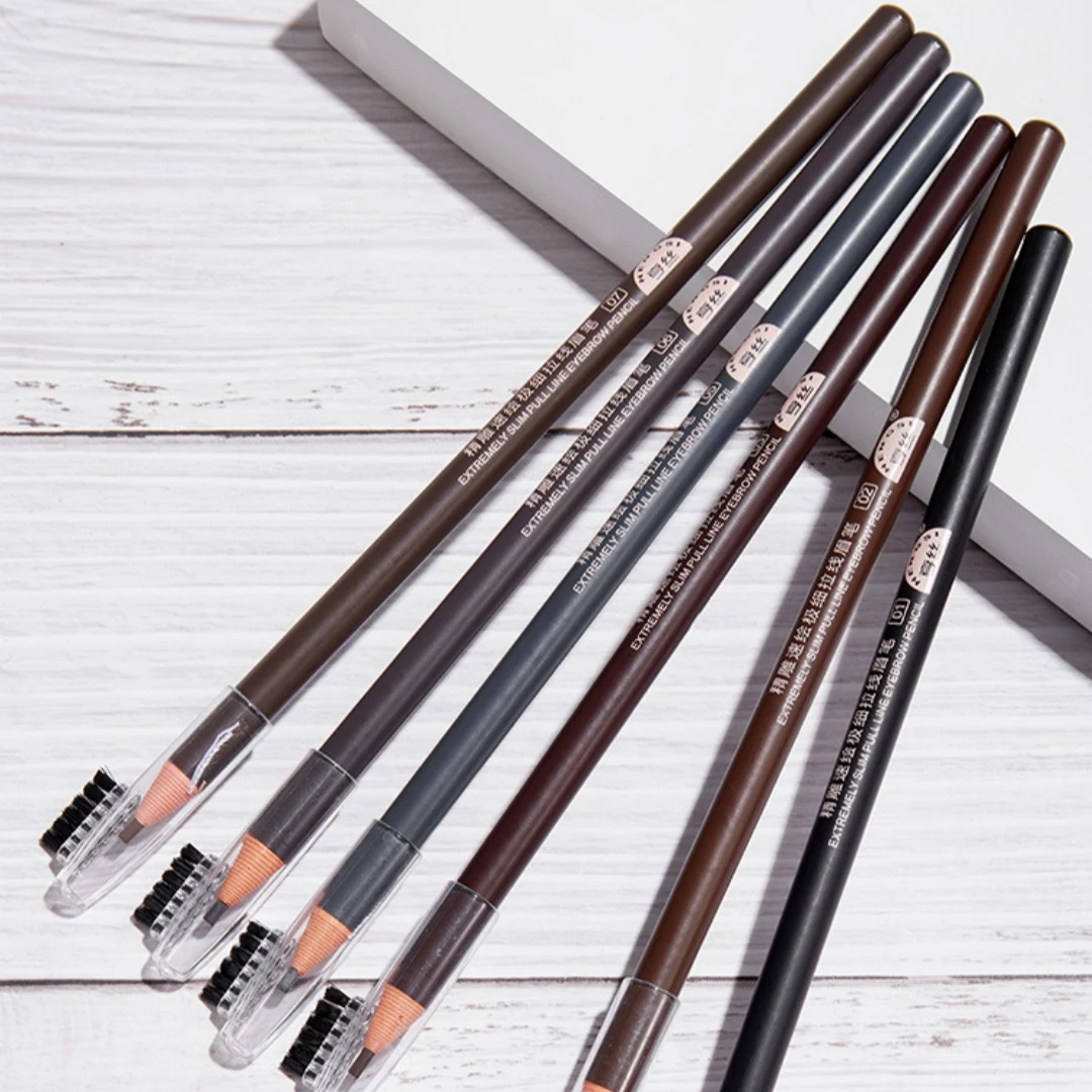 3PCS high-quality 2mm ultra-fine wire eyebrow pencil with precision carving, quick drawing, smooth and waterproof makeup pen