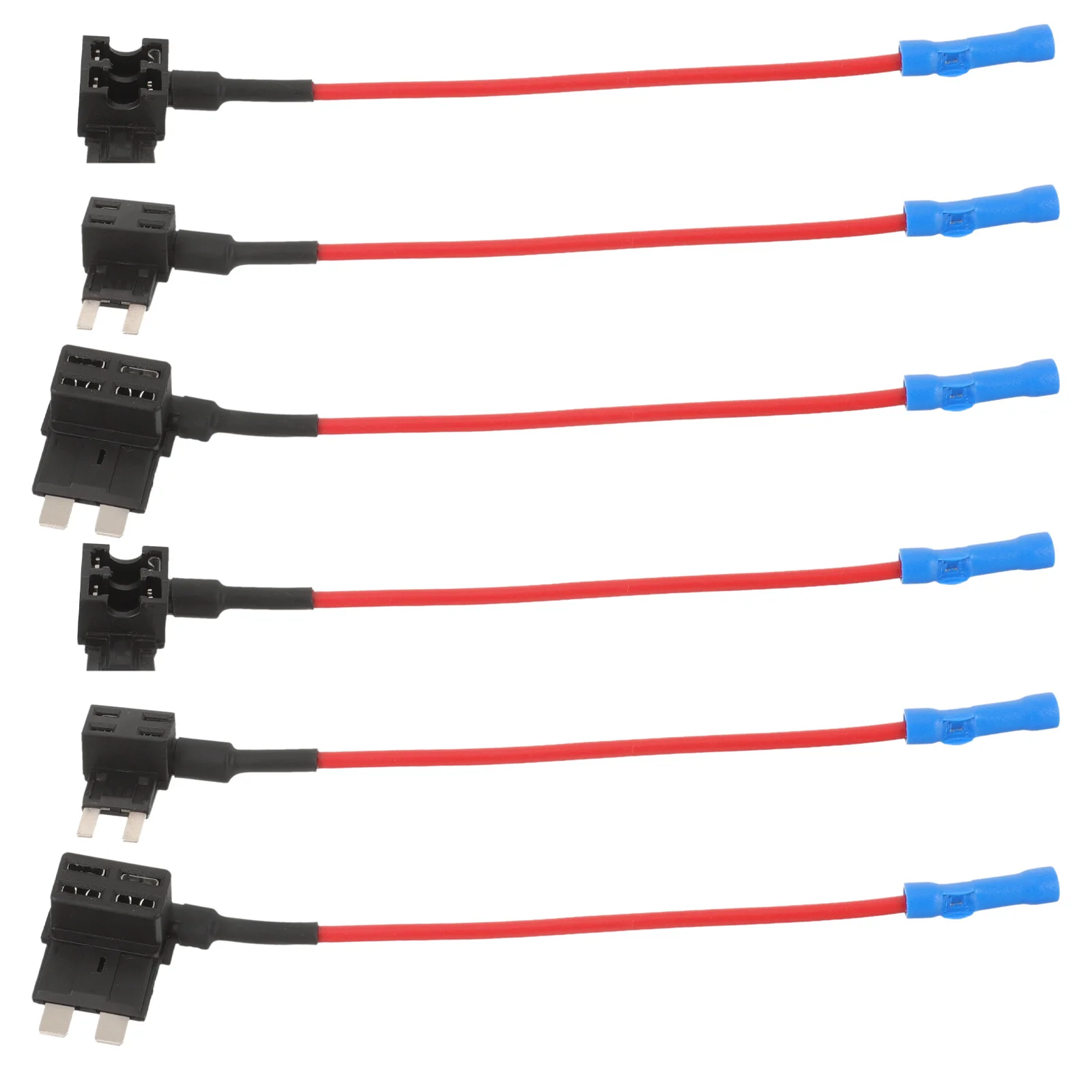 

6pcs Box Insert Clips Automotive Holder Nylon Tinned Copper Heavy Duty Inline Fuse Tap Double Slot Car Truck Boat Suv