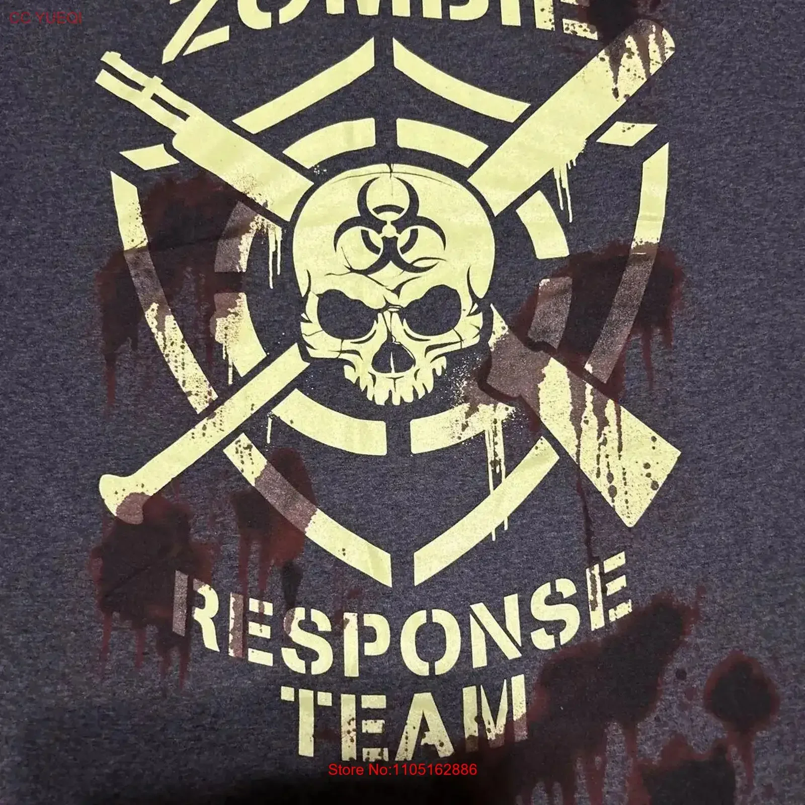 Glow n Dark Zombie Response Team T Shirt Men s XL New vintage Washed streetwear Breathable Versatile Unisex Stretched Stylish