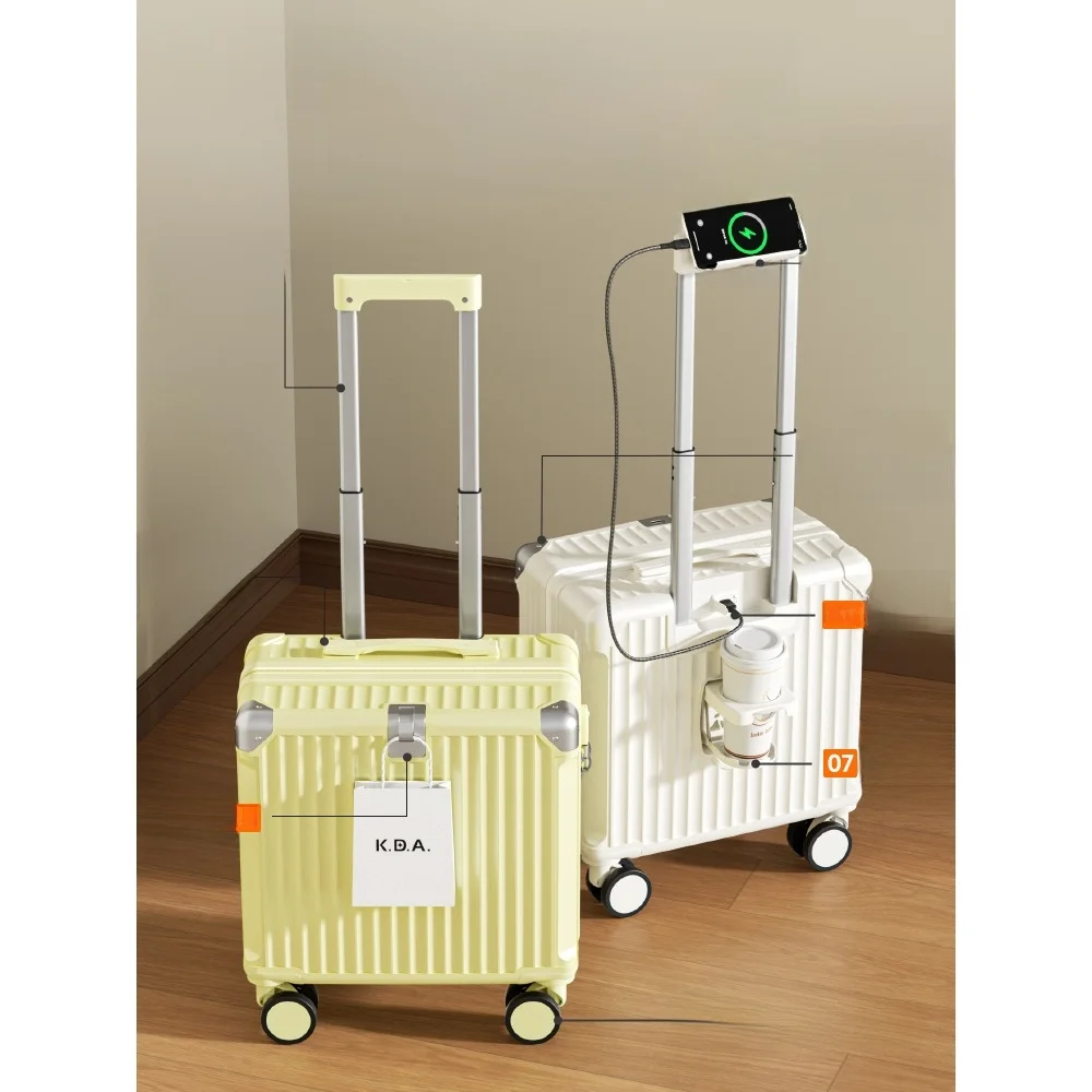 18-inch-carry-on-lightweight-portable-suitcase-for-short-trips-women's-travel-bag-with-password-lock-retro-rock-casual