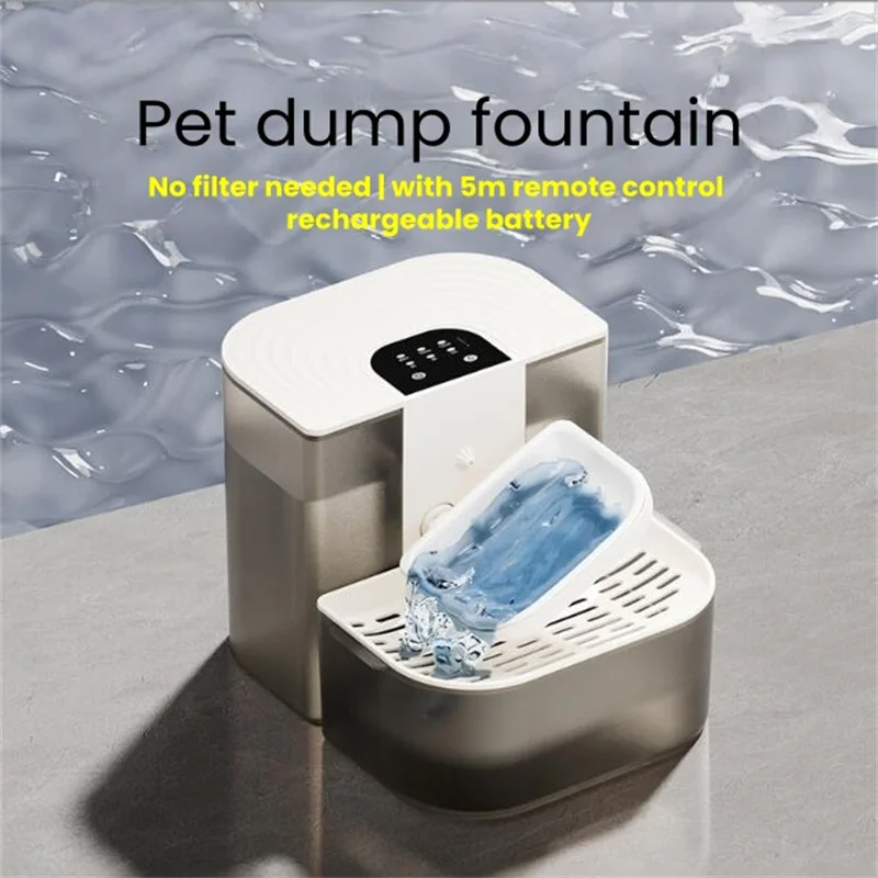 

Original Smart Puppy Dump Fountain Water Purifier Rechargeable Usb Wireless 4.5l Ceramic Waterer Drinking Bowl No Filter Needed