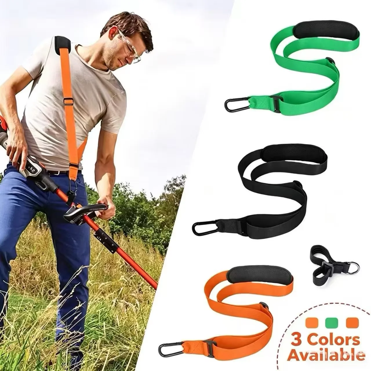Adjustable Side-Mounted Mower Shoulder Strap Buckle Single Shoulder Mower Strap for Blower Snow Blower Compatible