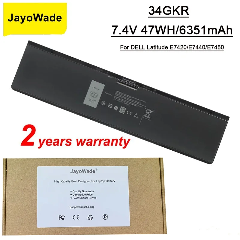 New 34GKR Laptop Battery For DELL Latitude E7420 E7440 E7450 3RNFD V8XN3 G95J5 0909H5 0G95J5 5K1GW 47WH Notebook Batteries 34GKR