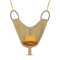 High-end indoor hanging swing chair outdoor garden gold rope cotton lanyard hammock