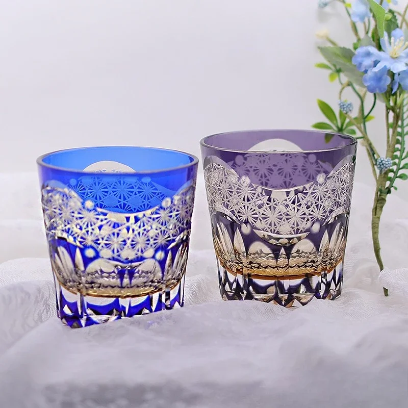 Hand-carved crystal glass, whiskey glasses, household premium foreign wine glasses 4