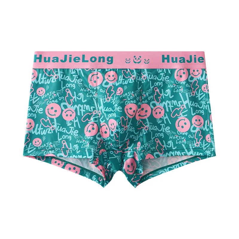 

Мужские трусы из ледяного шелка, средняя посадка, корейский стиль, облегающие, дышащие