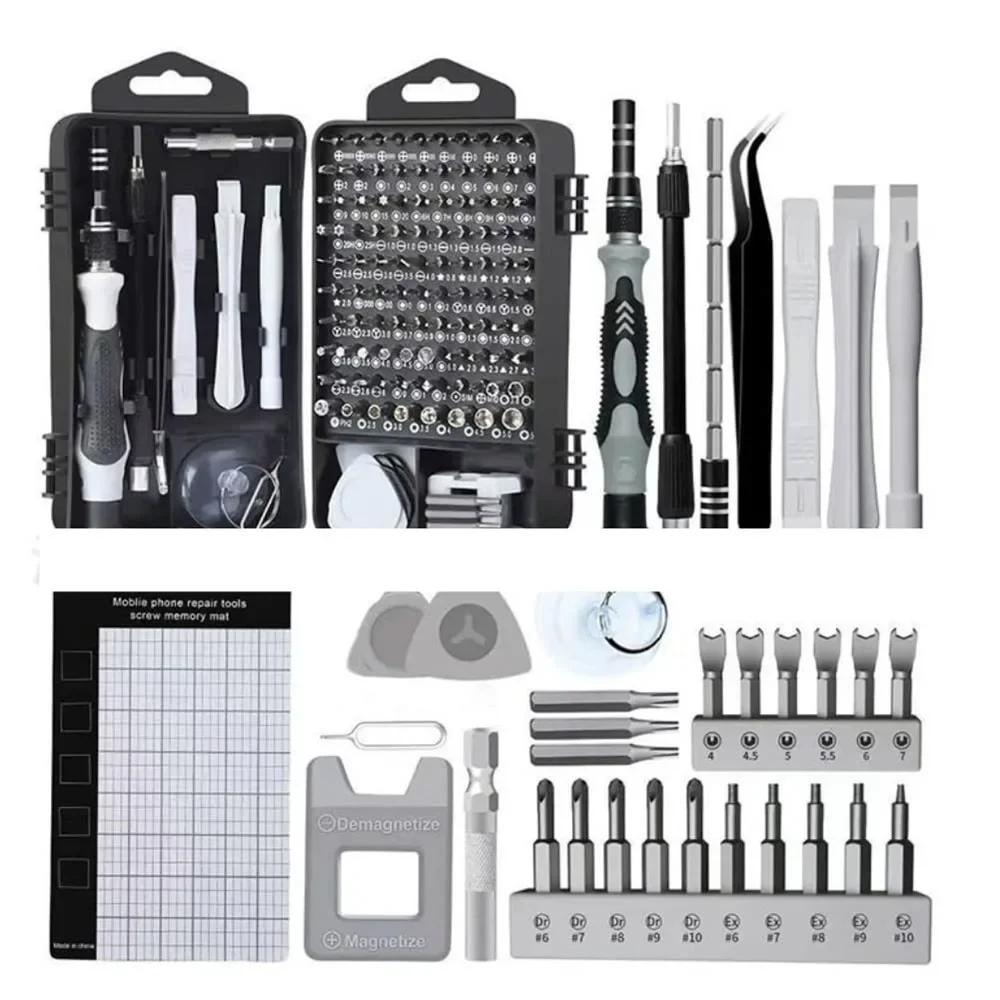 Precision Screwdriver Set 115 in 1 Electronics Magnetic Repair Tool Box,General Household Maintenance Tool Sets, Hand Tool Acces image 5