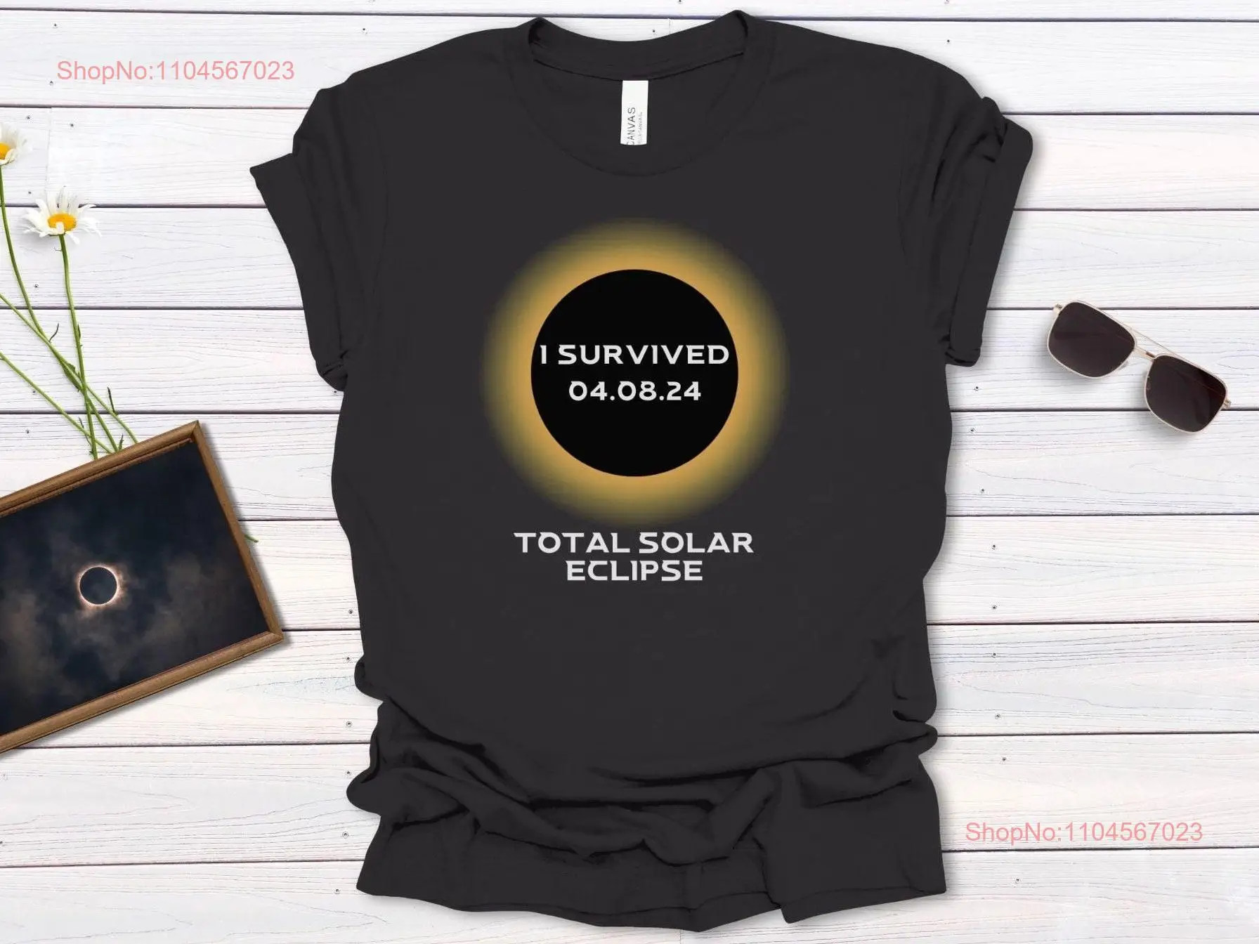 Camiseta Total Solar Eclipse 2024, camino de la Totalidad de abril, recuerdo de Estados Unidos para ella, manga larga o corta