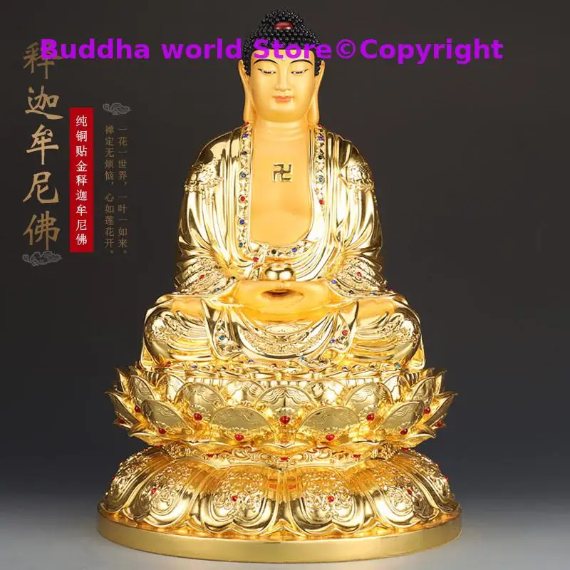 

Southeast Asia High grade buddha statue HOME Company Effective blessing safety healthy Good luck gold gilding Sakyamuni Worship