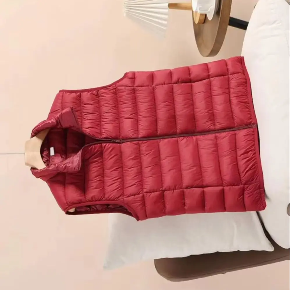 

Winter Vest Sleeveless Puffer Jacket 2025 Women Puffer Vest Quilted Sleeveless Jacket Zip Up Stand Collar Padded Down Coat