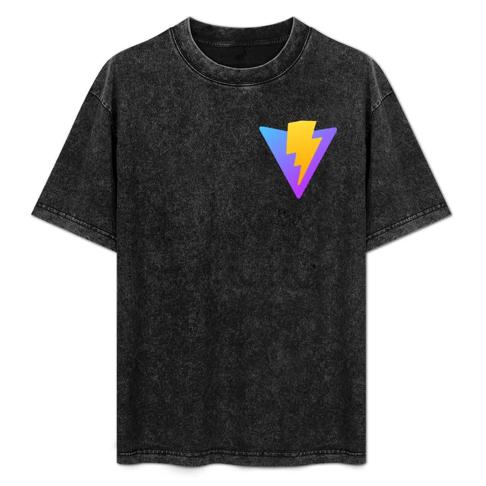 Camiseta Logo vite js, camiseta informal de algodón de manga corta a la moda