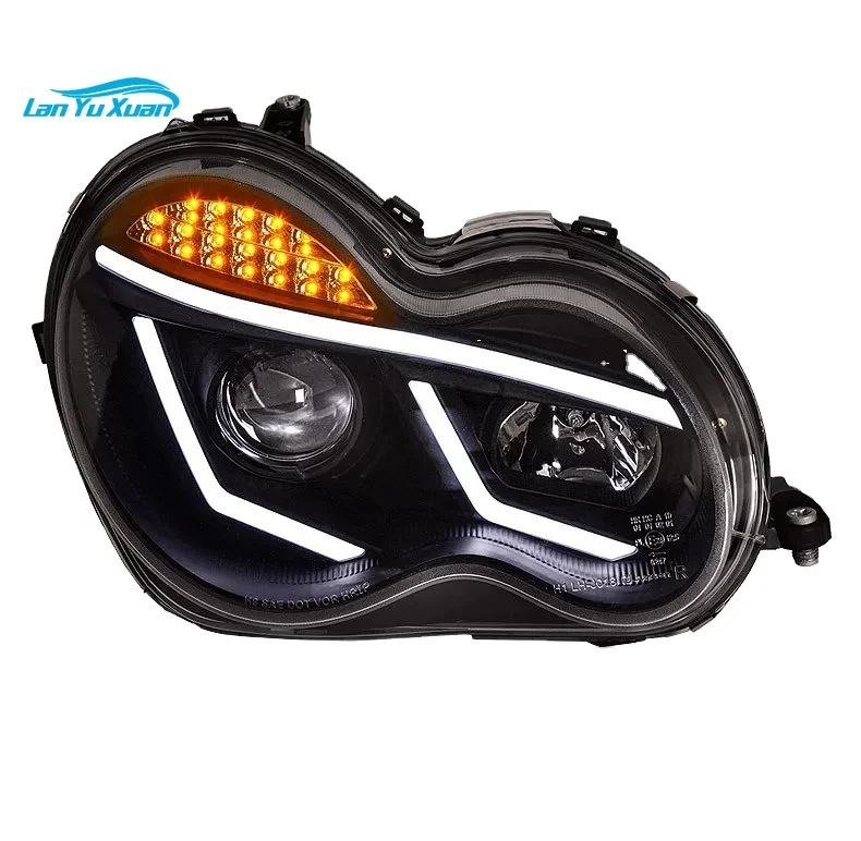 LED Headlights Head Lamp for Mercedes Benz W203 C63 C200 C230 C280 C300 DRL Turn Signal High 2000 2001 2005 2007