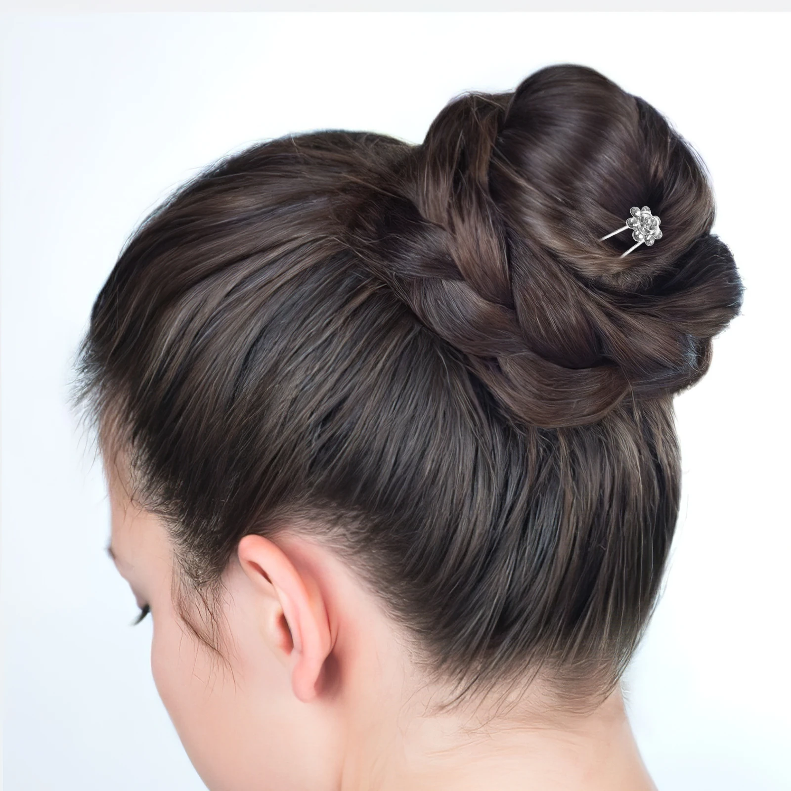 

20pcs Rose Hairpin Bridal Accessories U Shaped Clips Rhinestone Decorations Wedding Hair Flowers Pins For Brides Women