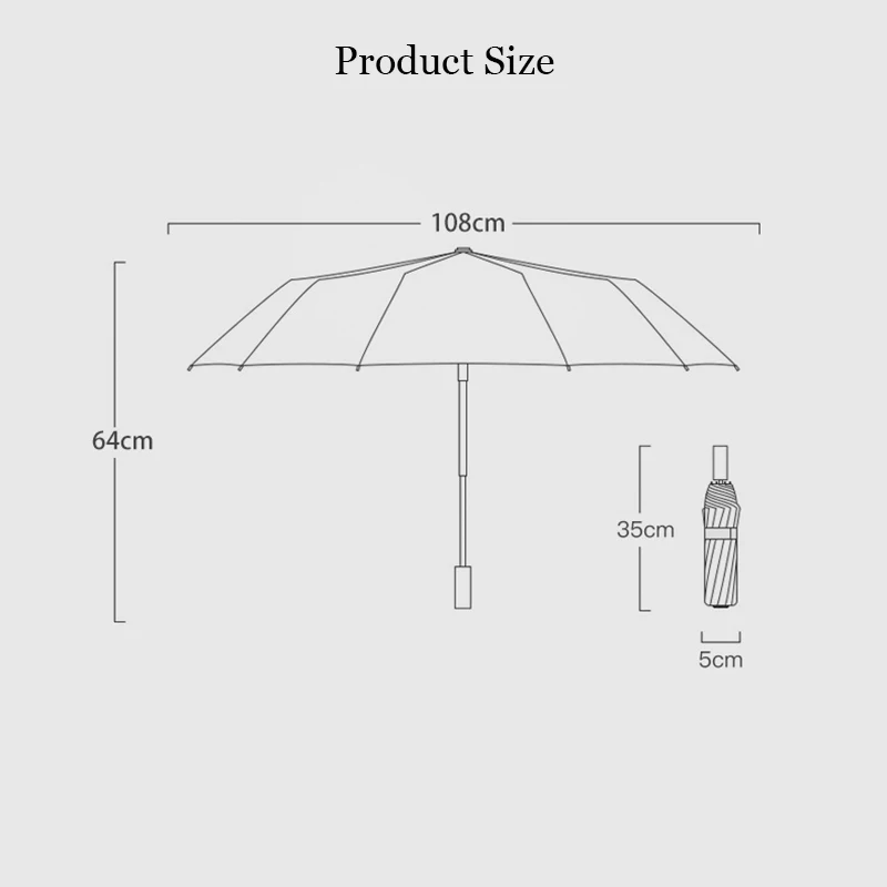 16 Ribs Full-Automatic Log Handle Umbrella For Men Large Three-Fold Women Sunshade Luxury Business Windproof Folding Umbrellas