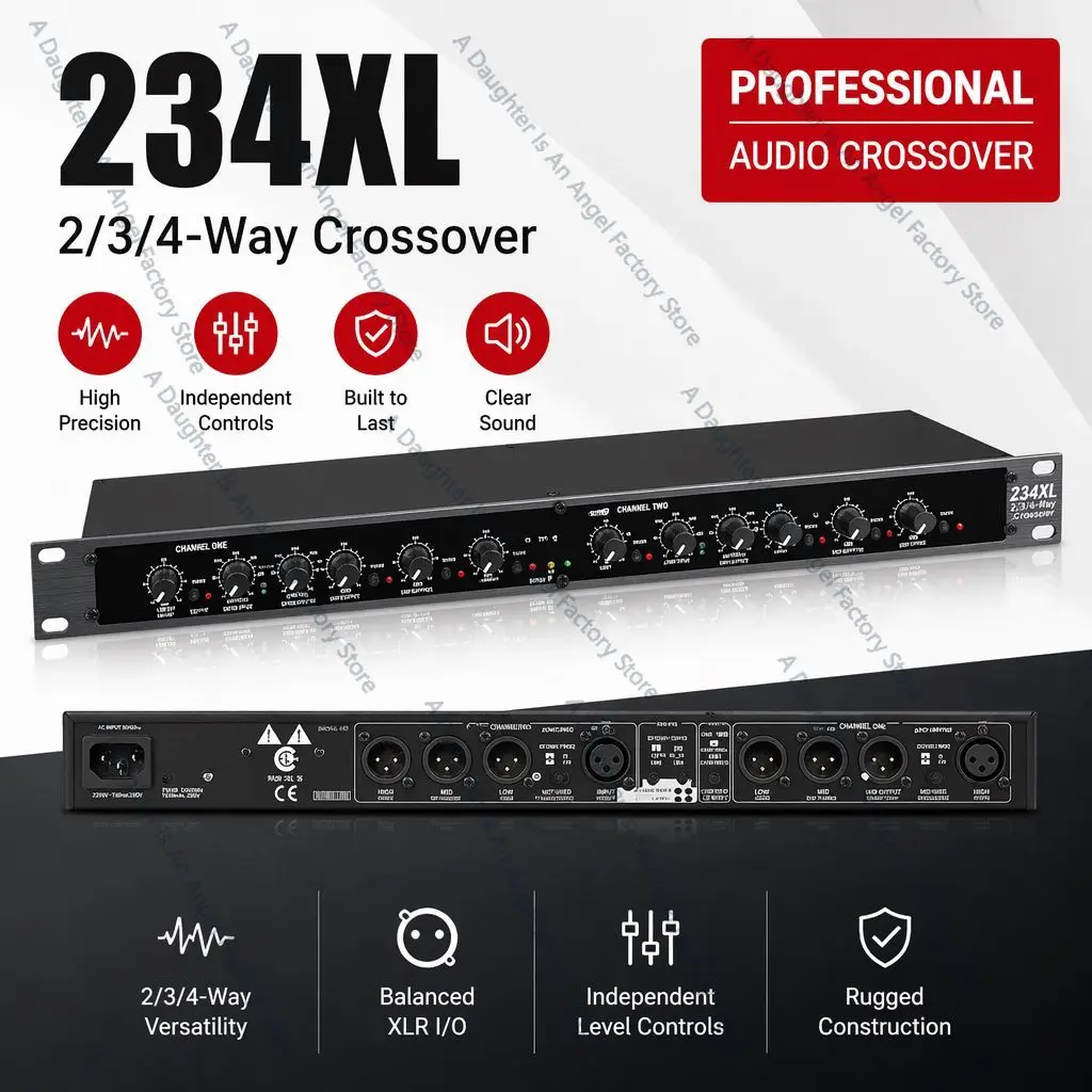 234 Professional Audio Peripherals Stereo 2/3-way Mono 4-way 234XL for Electronic Crossovers and 234XL