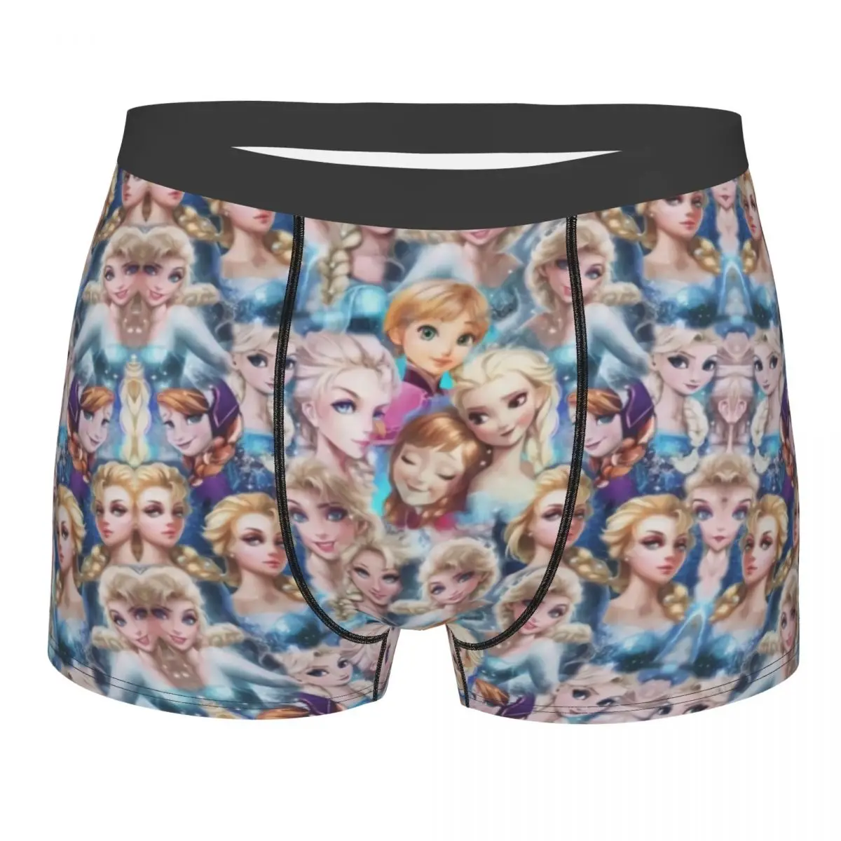 Custom Funny Frozen Boxers Shorts Panties Male Underpants Comfortable Elsa Anna Pattern Briefs Underwear